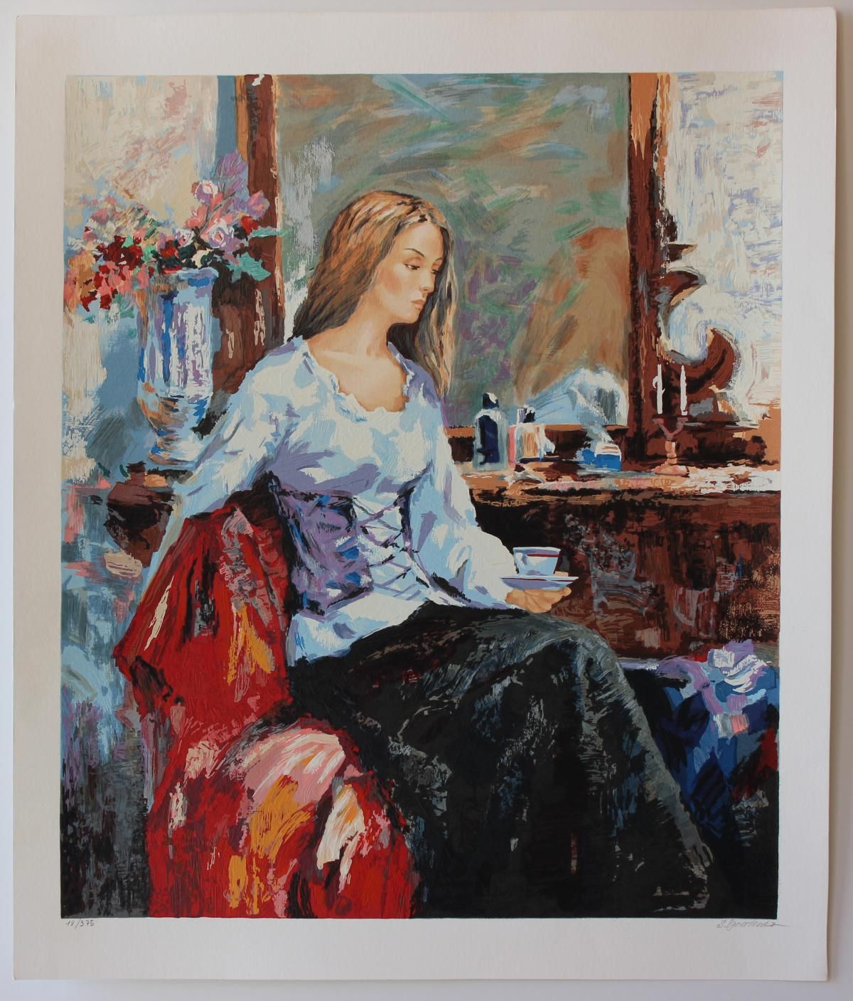 Sergey Ignatenko- Original Serigraph on Paper "Long Day"