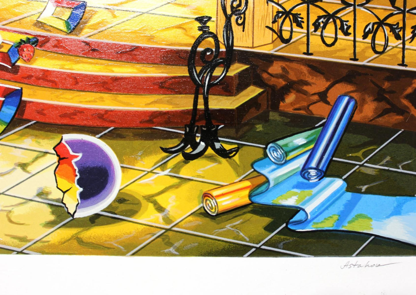 Alexander Astahov- Original Serigraph on Paper "MODERN ROOM"