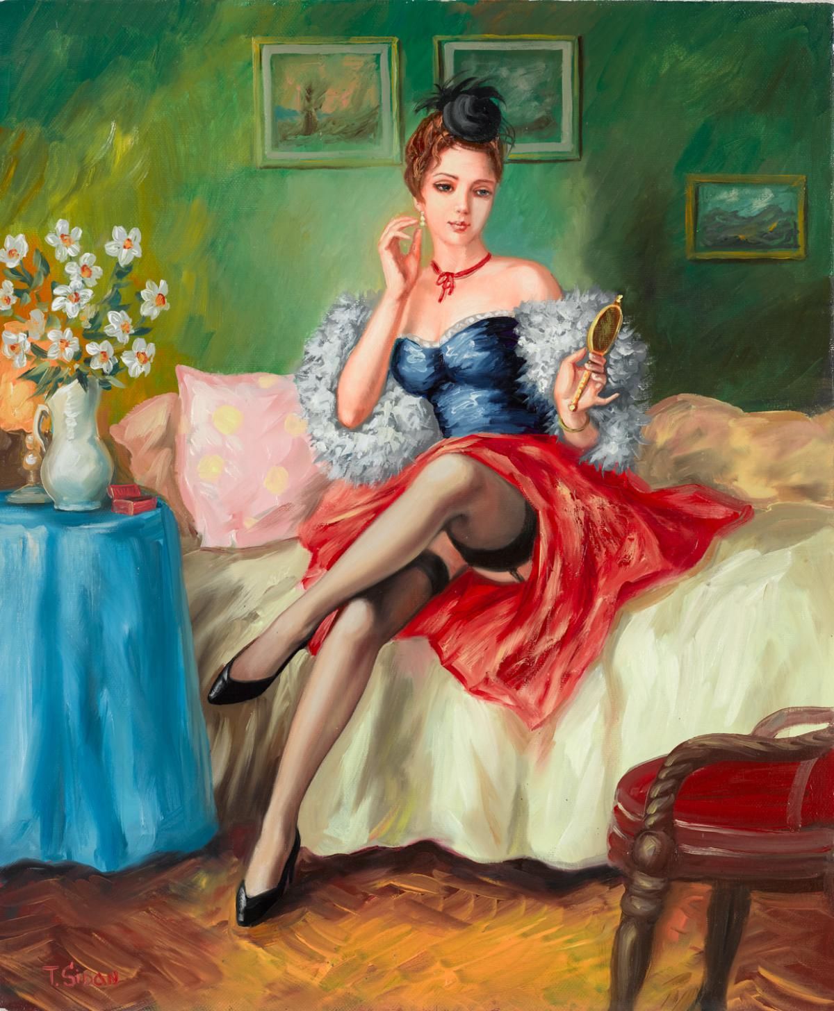 Taras Sidan- Original Giclee on Canvas "Before The Date"