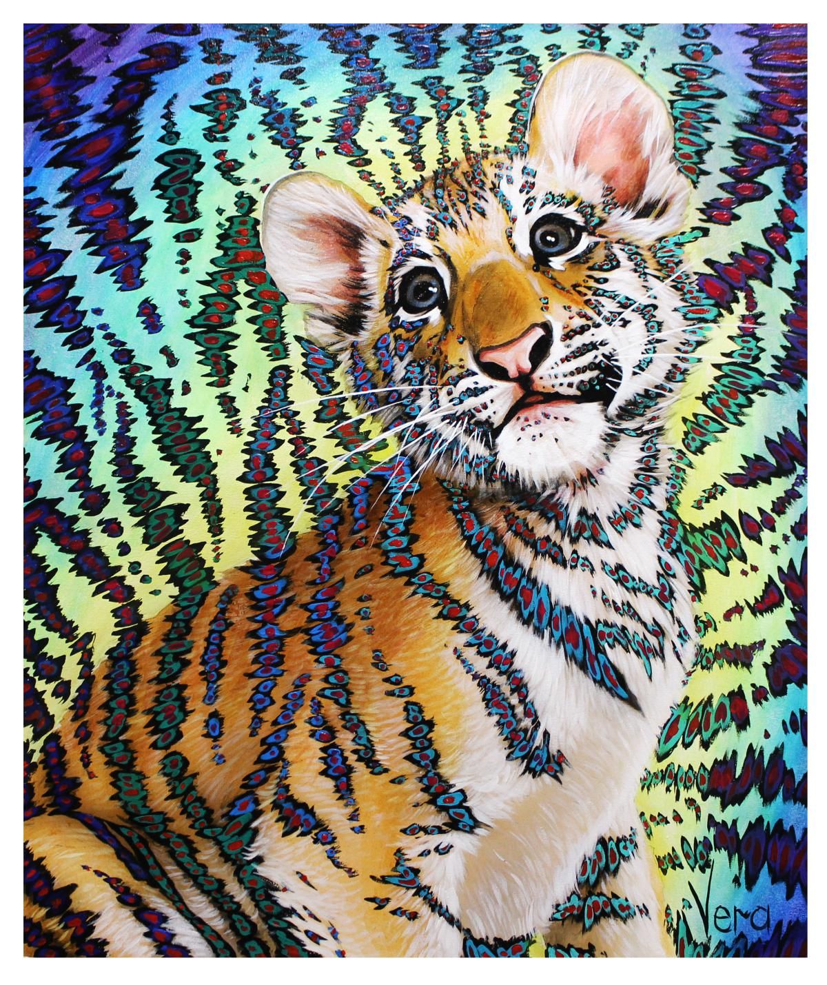 Vera V. Goncharenko- Original Giclee on Canvas "A Baby"