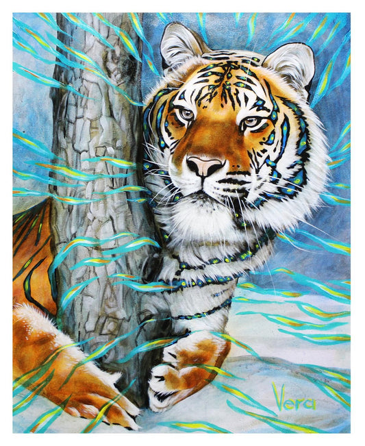 Vera V. Goncharenko- Original Giclee on Canvas "Winter Time"