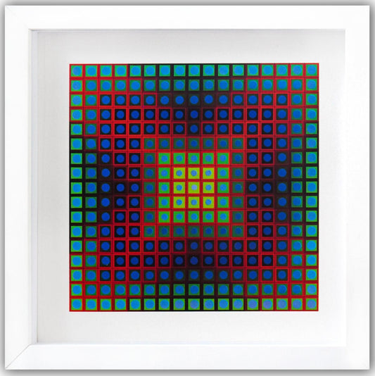 Victor Vasarely- Heliogravure Print "Kezdi"