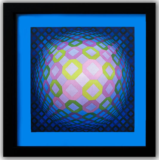 Victor Vasarely- Heliogravure Print "Okta - Pos"