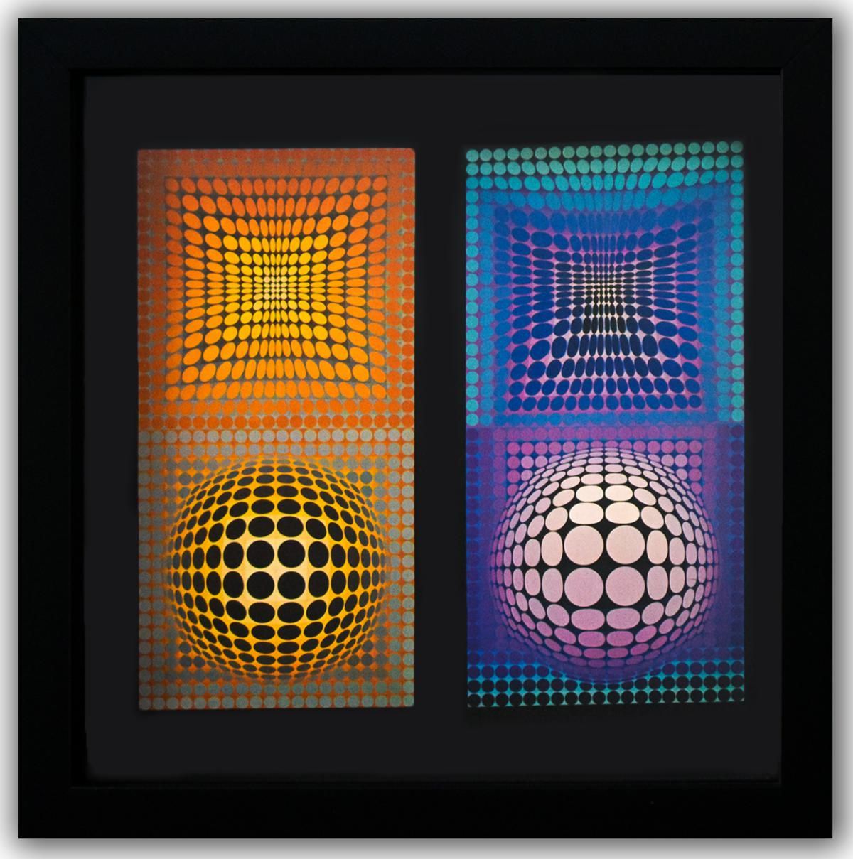 Victor Vasarely- Heliogravure Print "VP - 118 & VP - 108"