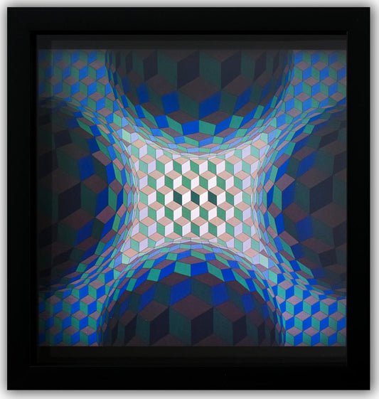 Victor Vasarely- Heliogravure Print "Cheyt - Stri - Ton"