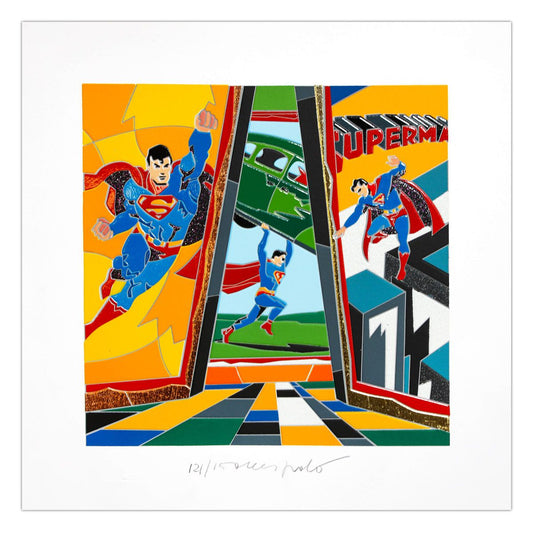 Ugo Nespolo- SIlkscreen on Paper "Ubermensch"