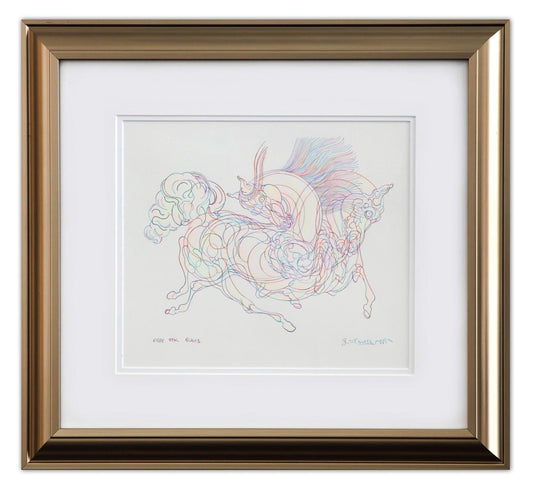 Guillaume Azoulay- Original Drawing in Color "E'tude JFK"