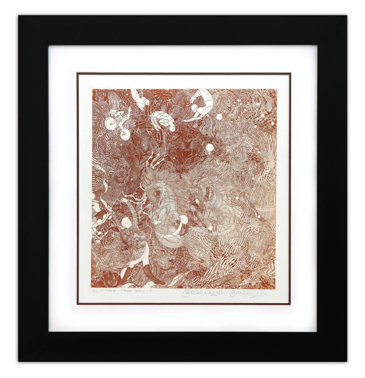 Guillaume Azoulay- Original Etching "Le Cirque Sienna"