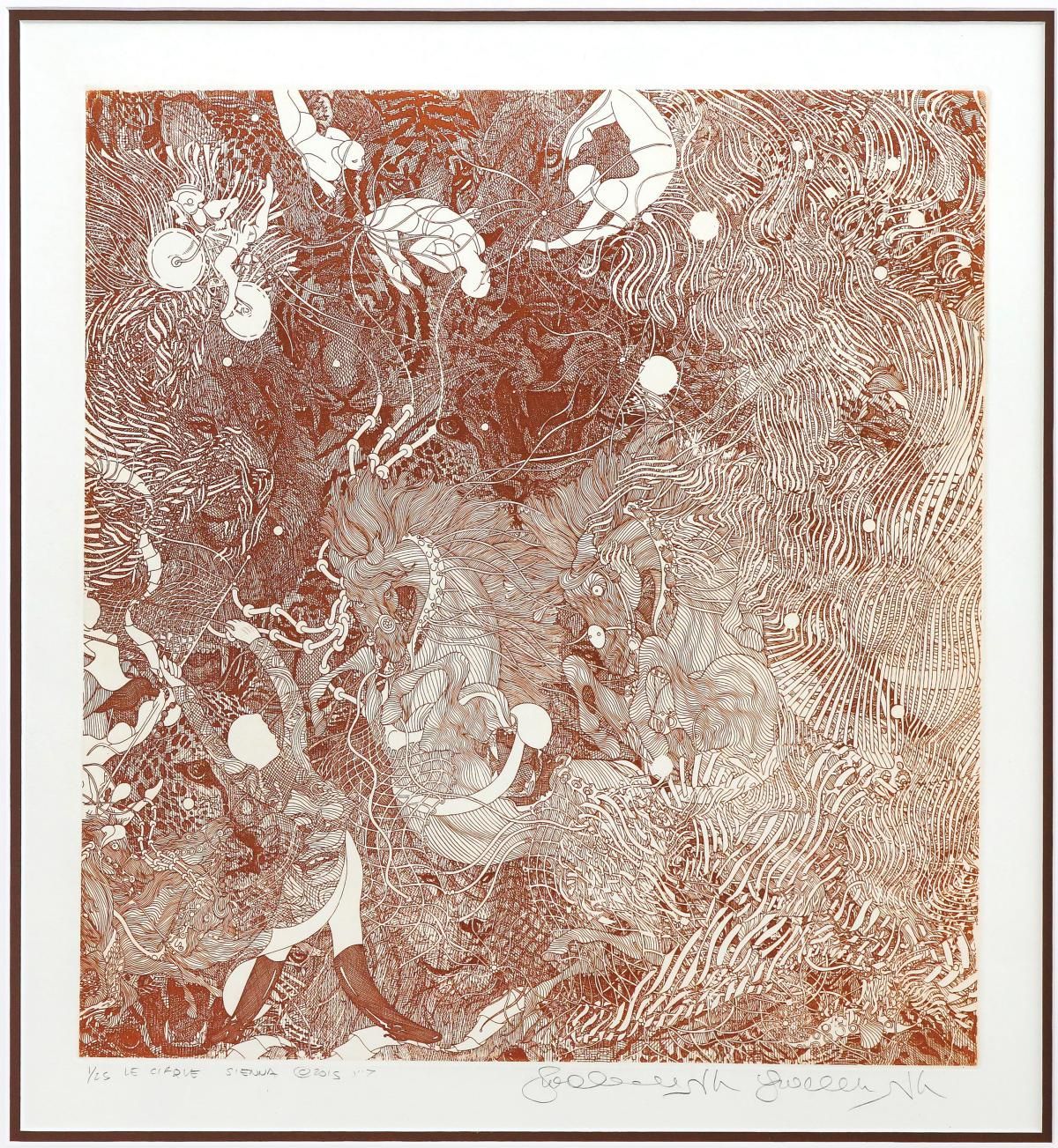 Guillaume Azoulay- Original Etching "Le Cirque Sienna"