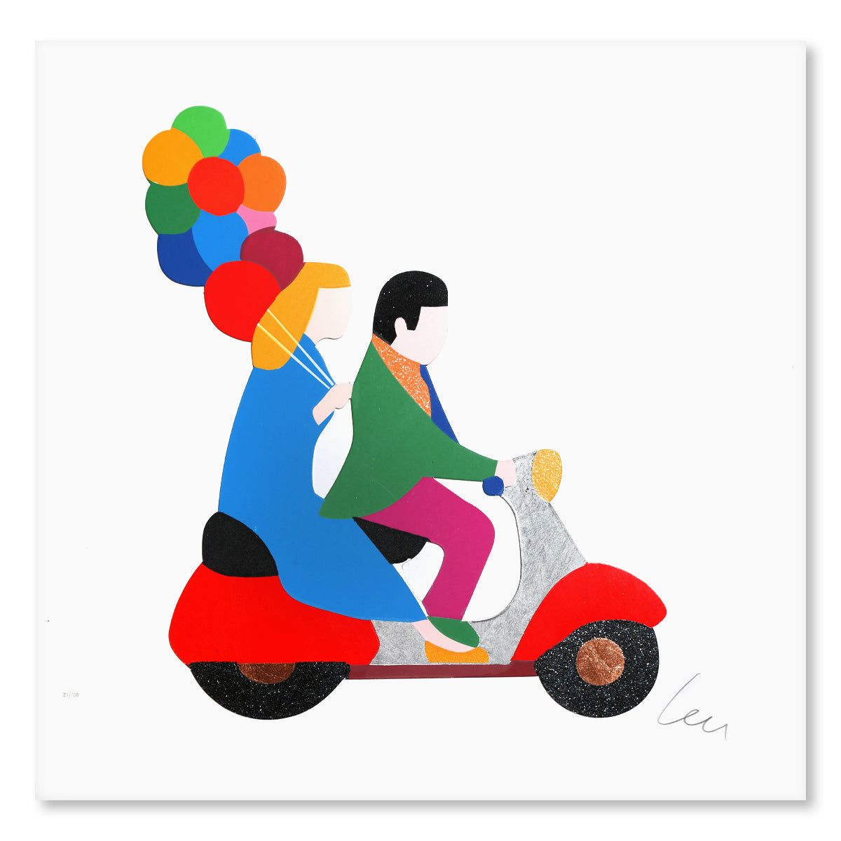 Marco Lodola- Silkscreen "Party night"