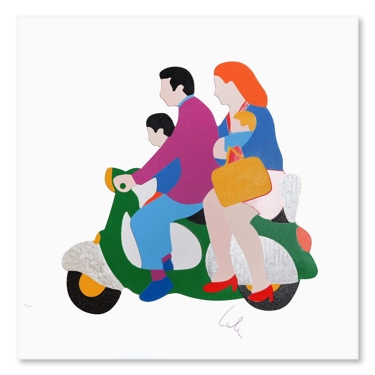 Marco Lodola- Silkscreen "Family business"