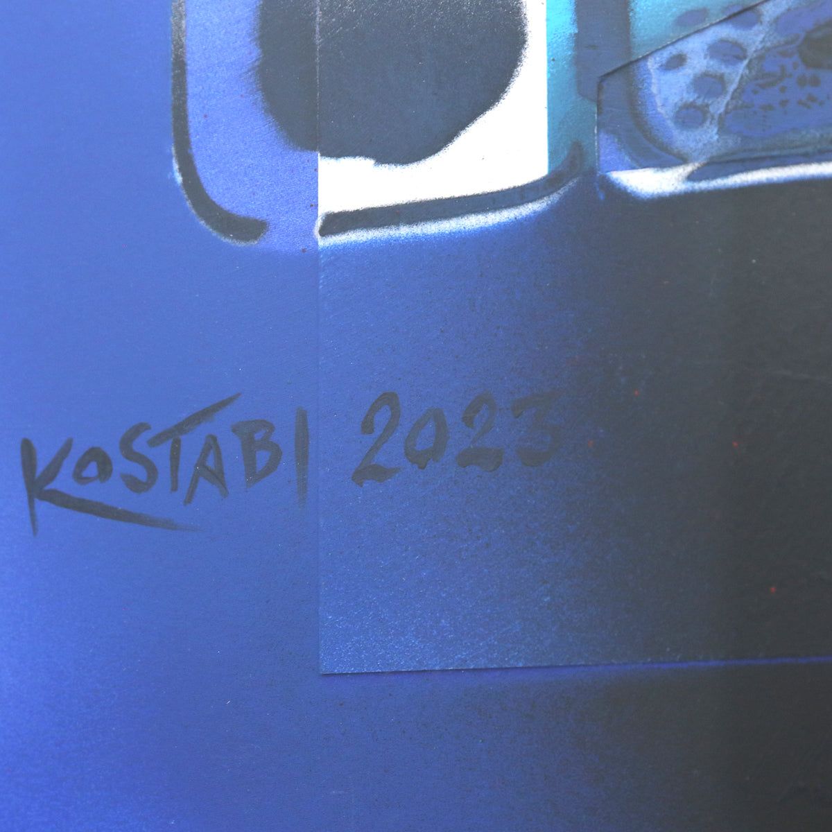 Mark Kostabi- Original Mixed Media on Paper "Crystallized Moment"