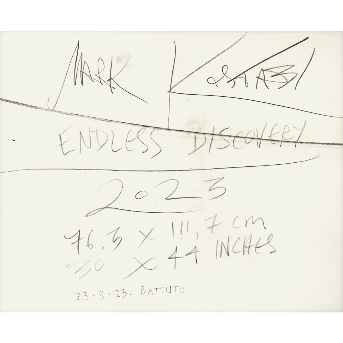 Mark Kostabi- Original Mixed Media on Paper "Endless Discovery"