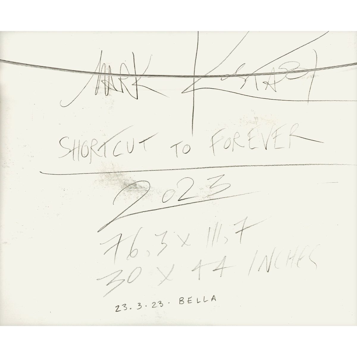 Mark Kostabi- Original Mixed Media on Paper "Shortcut to Forever"