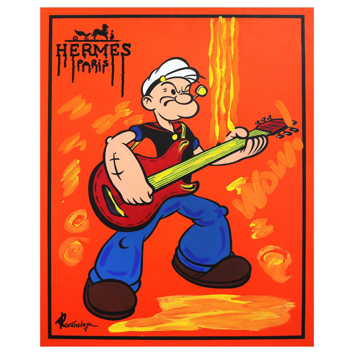 Nastya Rovenskaya- Mixed Media "Rocking Sailor"