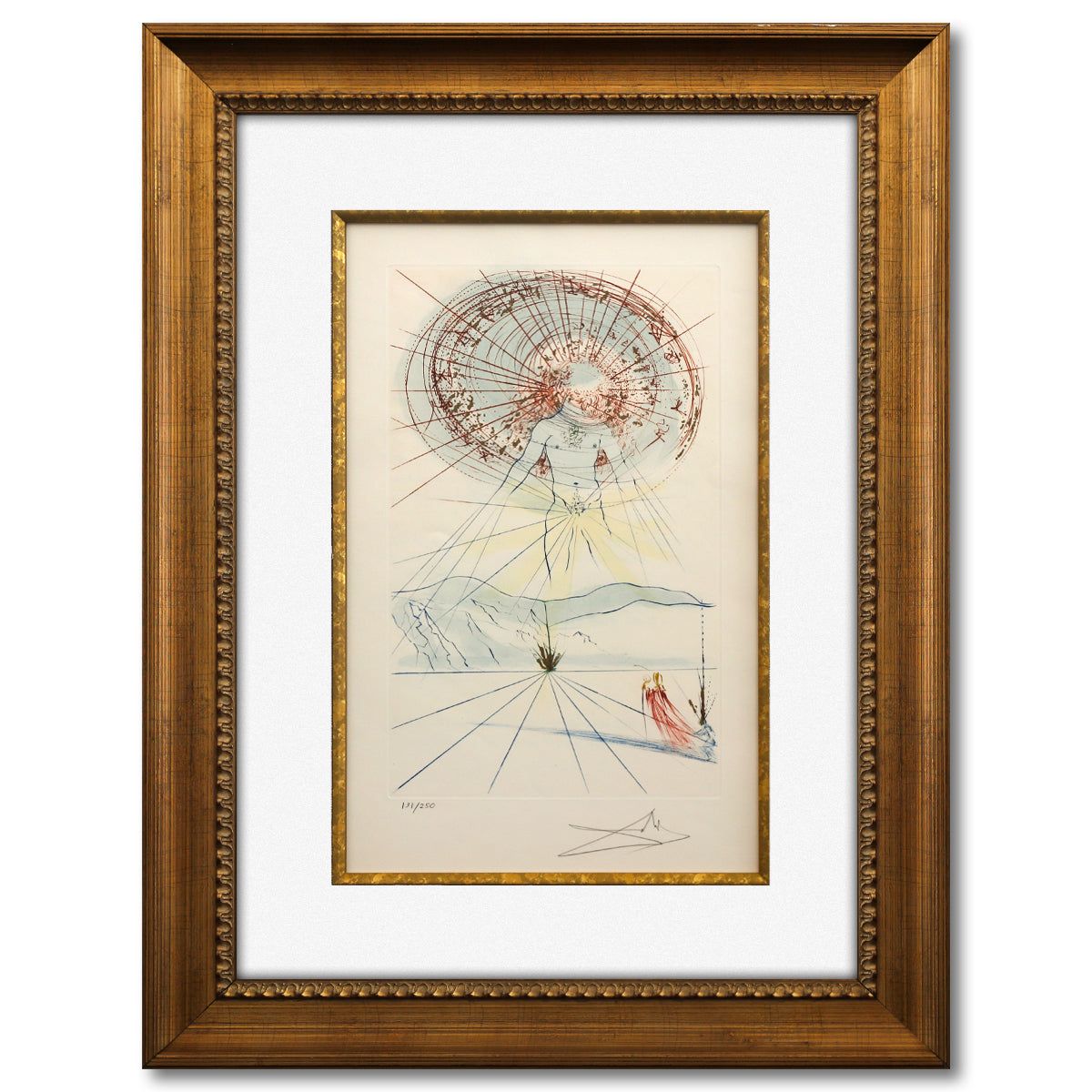 Salvador Dali- Original Lithograph "The Bridegroom Leaps from Song of Songs of Solomon portfolio"