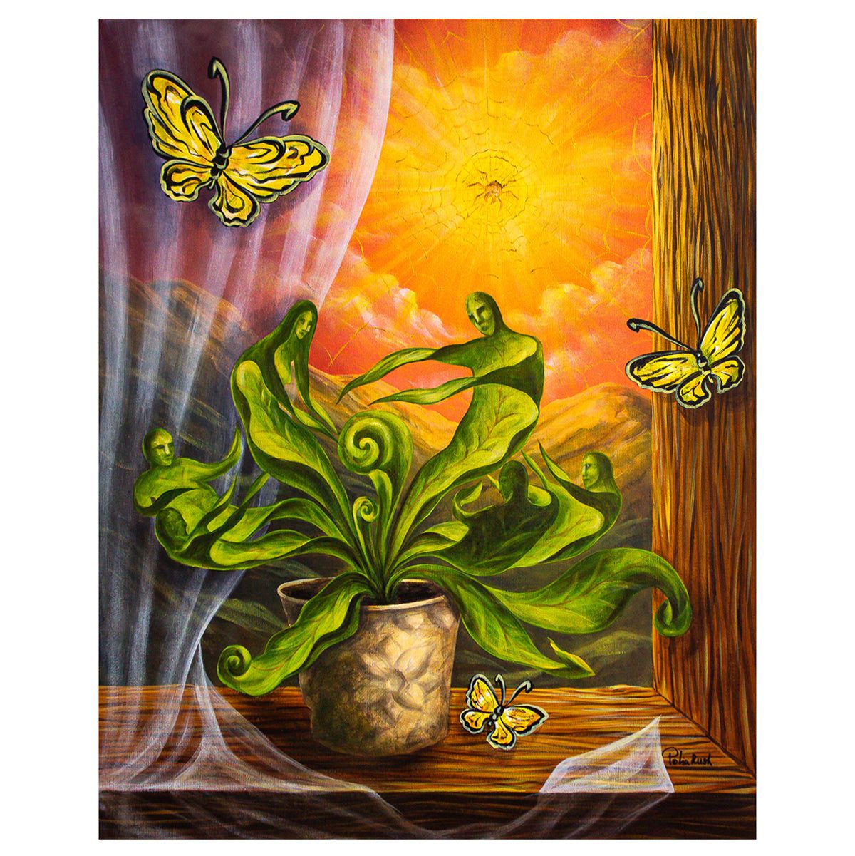 Eugene Poliarush- Original Oil on Canvas "Windy Day"