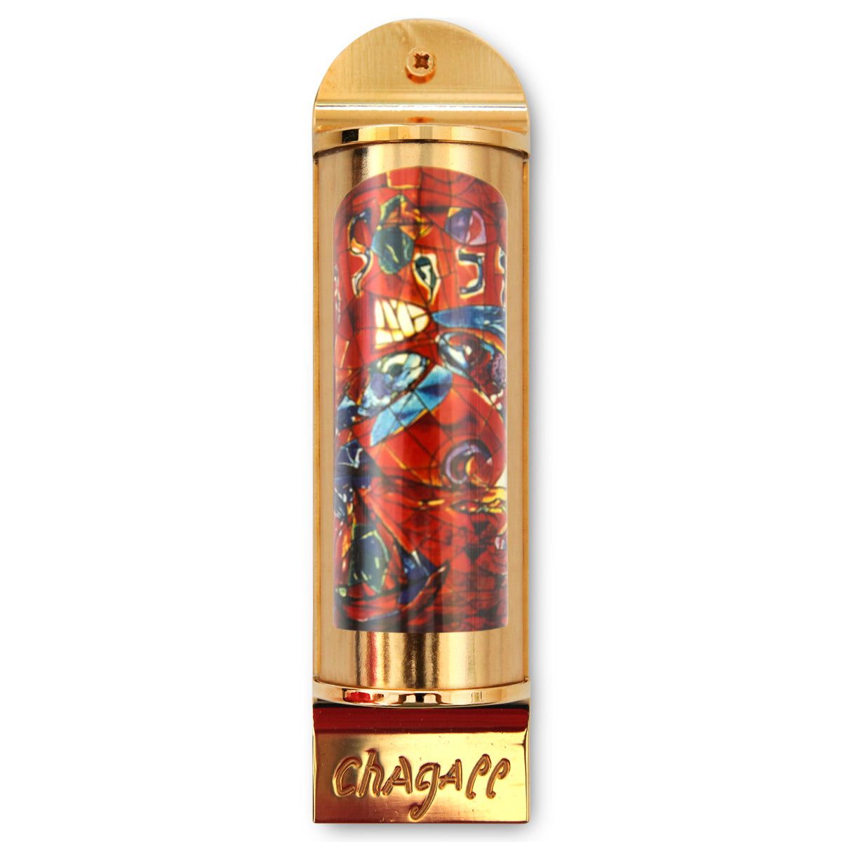 Marc Chagall- Mezuzah/ Silkscreen on 24K gold plated bronze "Zebulun"