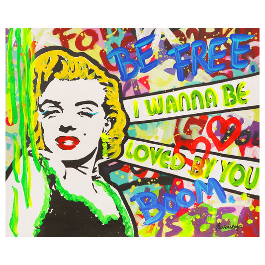 Nastya Rovenskaya- Mixed Media "I Wanna Be Loved By You"