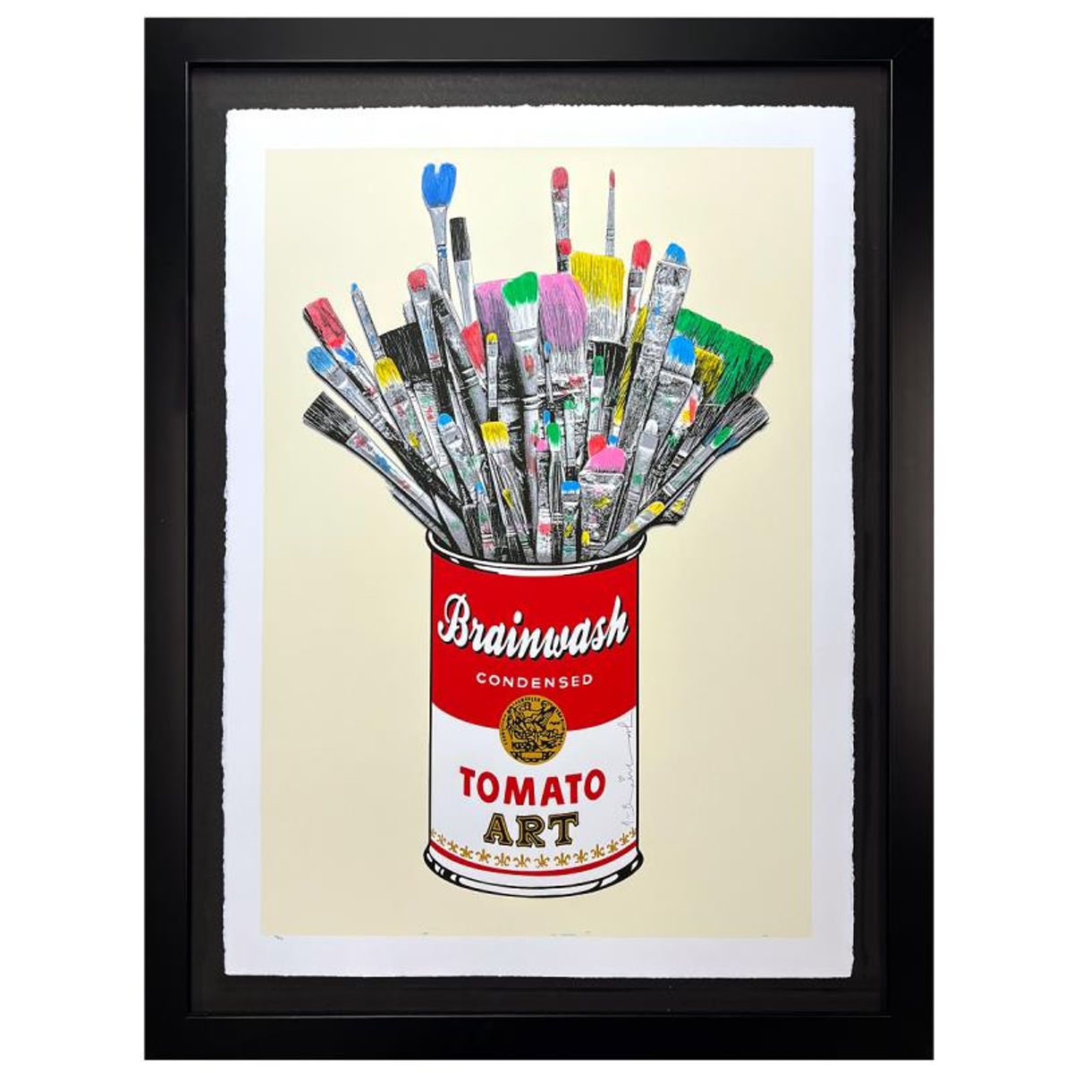 Mr. Brainwash- Unique and Hand-Finished Silk Screen "Tomato Pop (Off-White)"