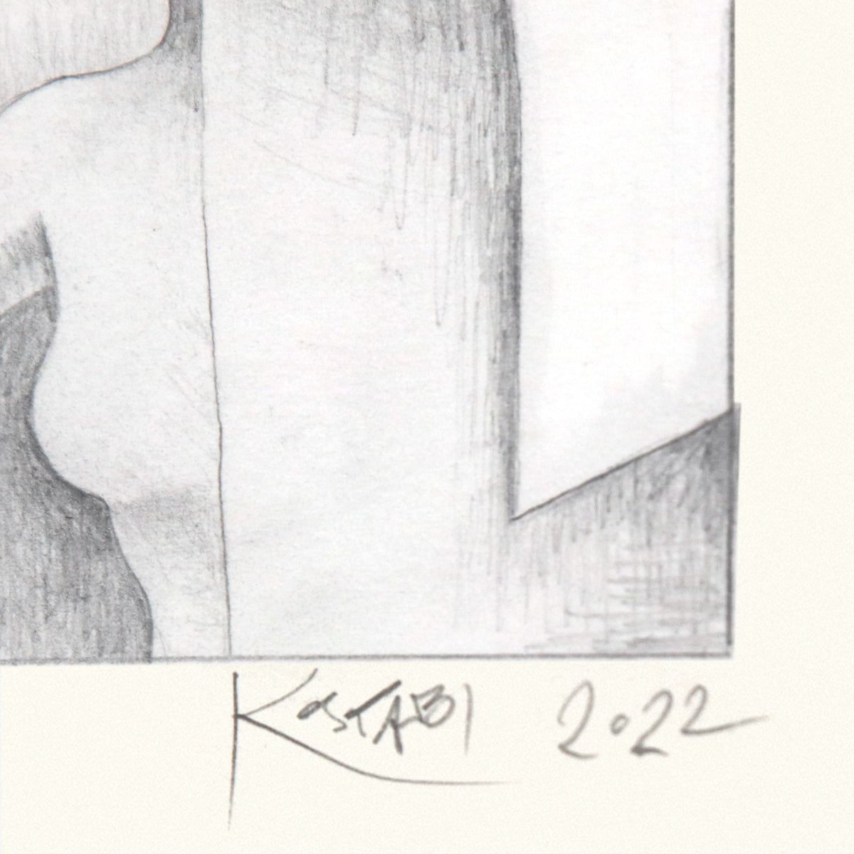 Mark Kostabi- Original Drawing on Paper "The Path of Ambiguity"