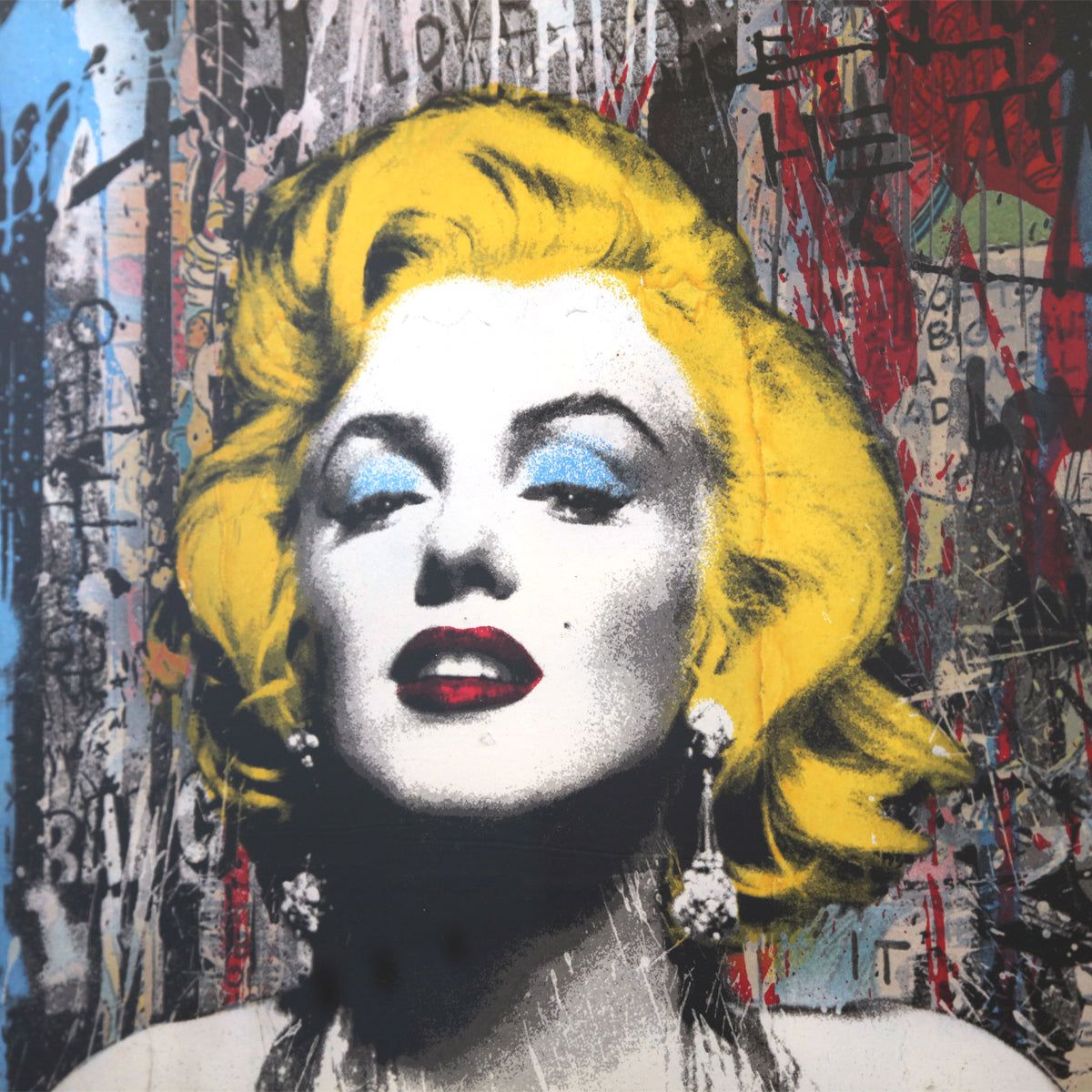 Mr. Brainwash- Original Mixed Media on Deckle Edge Paper "Marilyn For Ever"