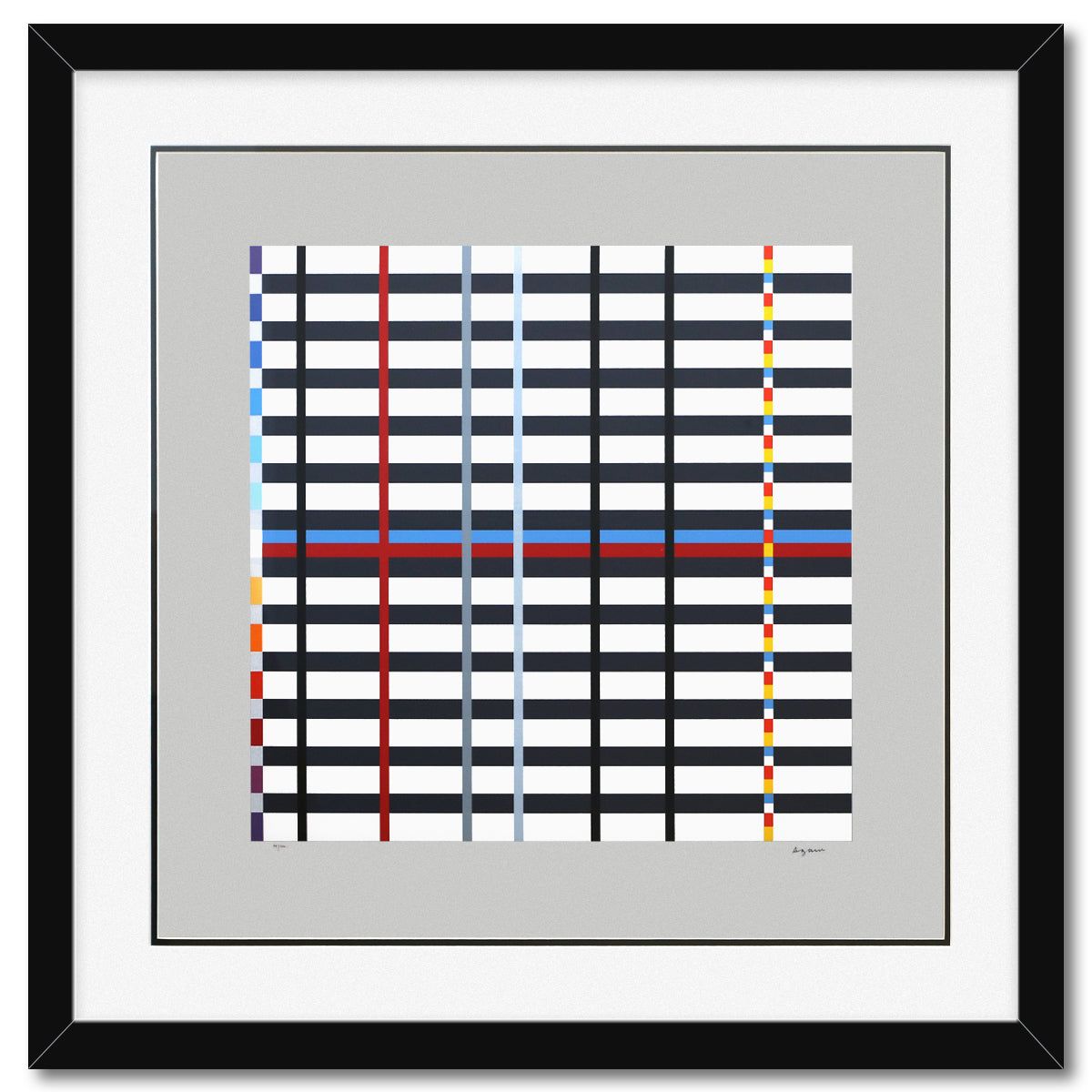 Yaacov Agam- Silkscreeen Serigraph "Homage to Mondrian"