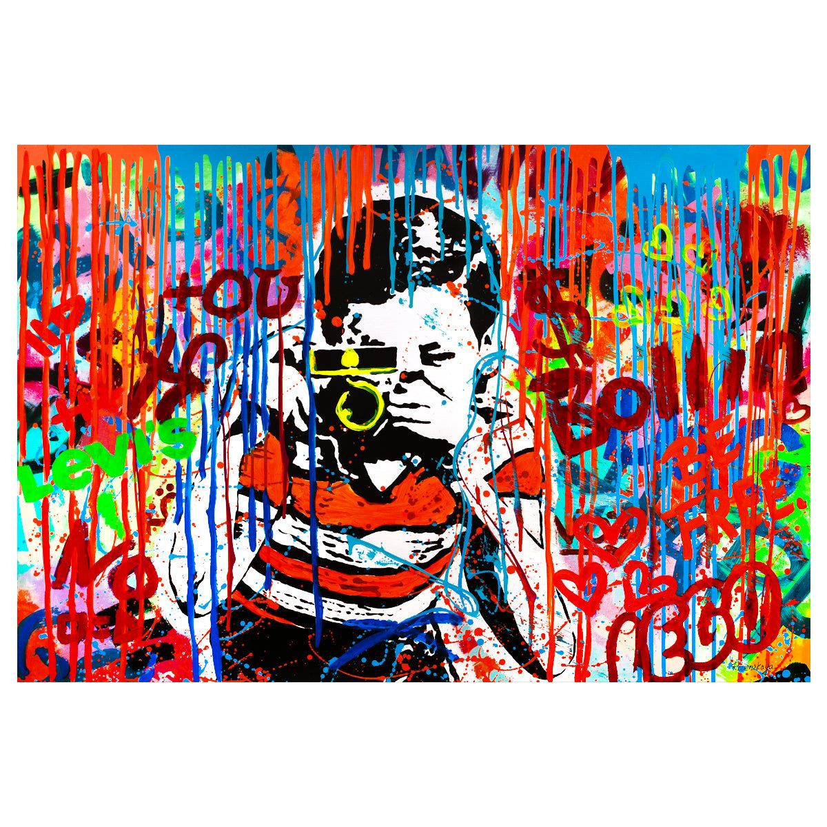 Nastya Rovenskaya- Mixed Media "Say Cheese"