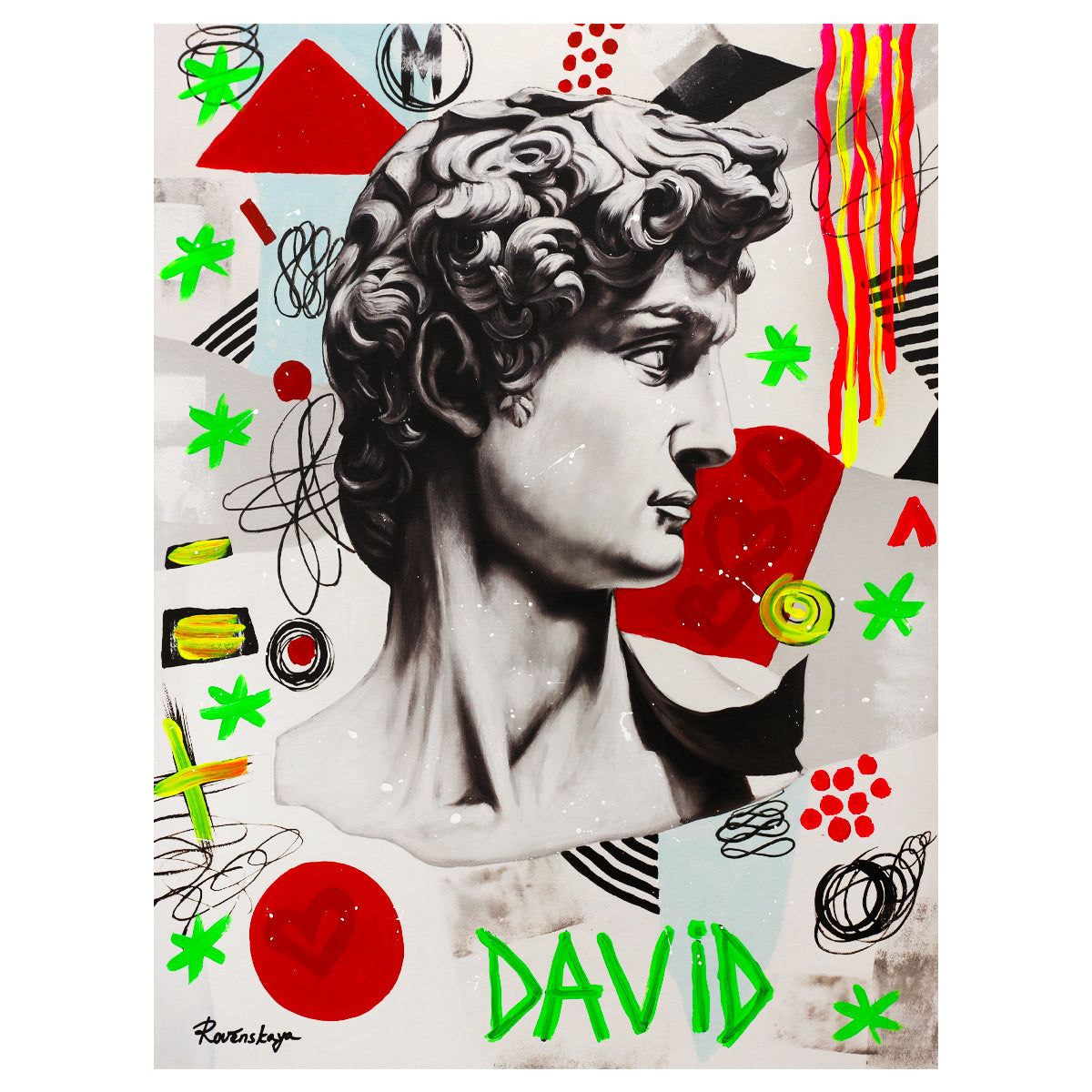 Nastya Rovenskaya- Mixed Media "David"
