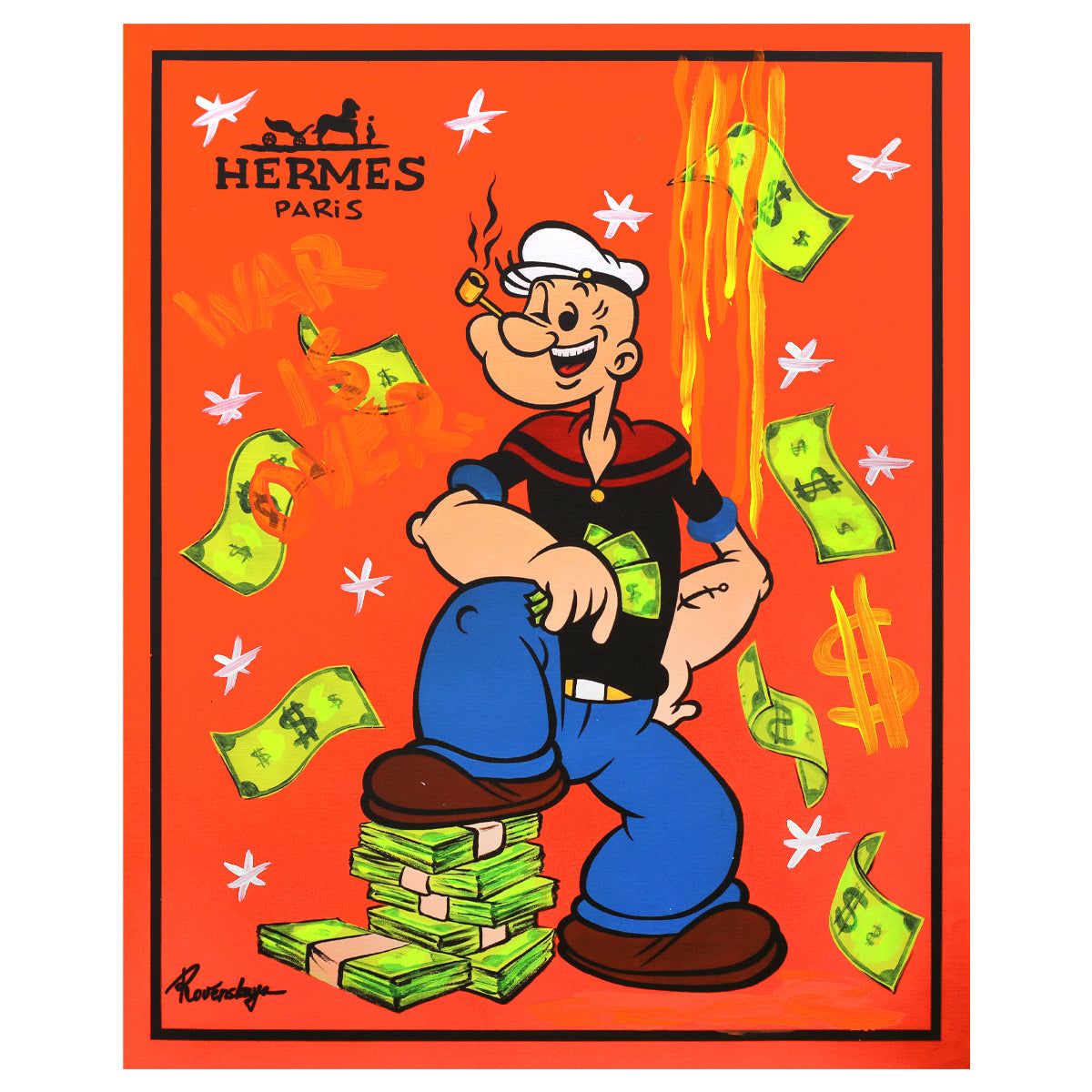 Nastya Rovenskaya- Mixed Media "Spinach Sale"