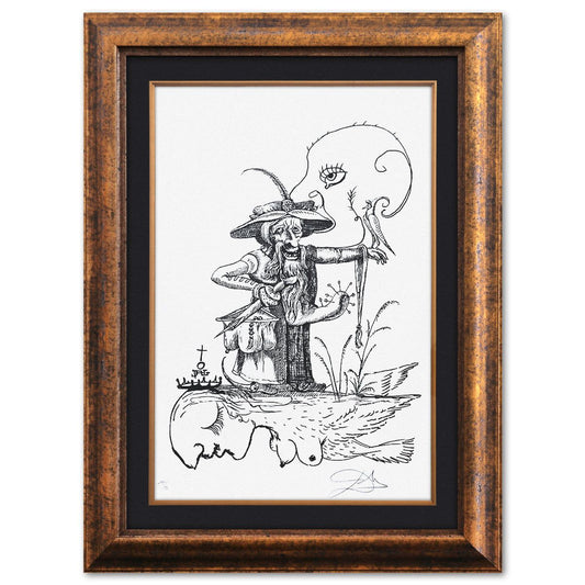 Salvador Dali- Original Lithograph from Gouache and Collage "Les Songes Drolatiques de Pantagruel"
