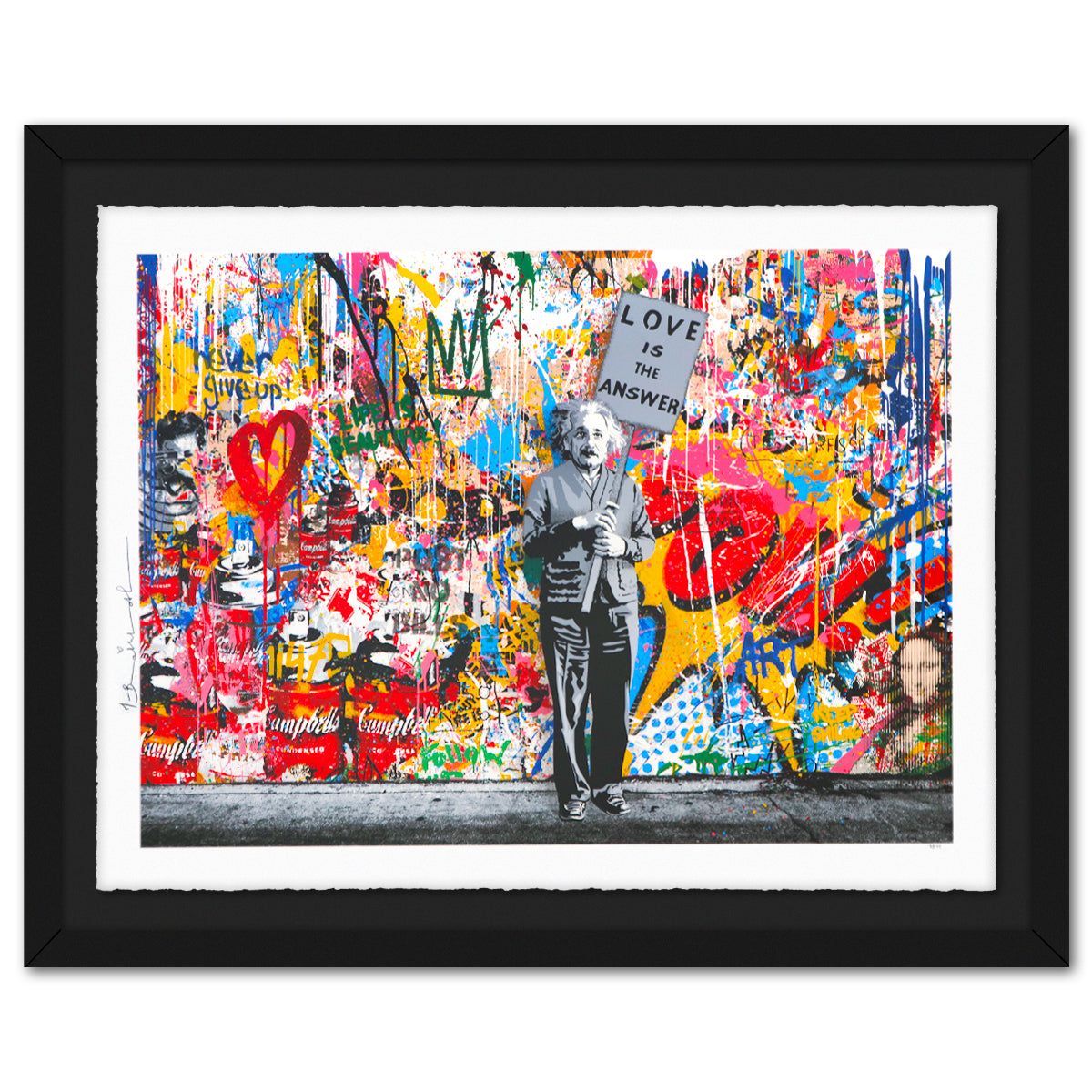 Mr Brainwash- Silkcreen on Paper "M=bw² - Collage, 2024"