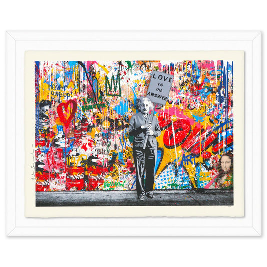 Mr Brainwash- Silkcreen on Paper "M=bw² - Collage, 2024"
