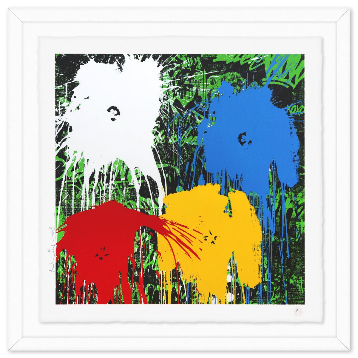 Mr Brainwash- Silkcreen on Paper "Flowarh$ - II (F), 2021"