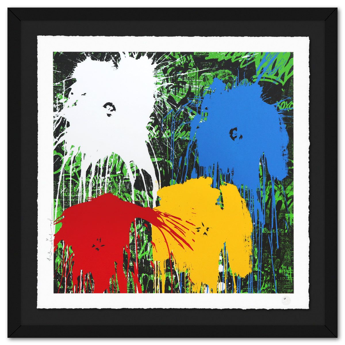 Mr Brainwash- Silkcreen on Paper "Flowarh$ - II (F), 2021"