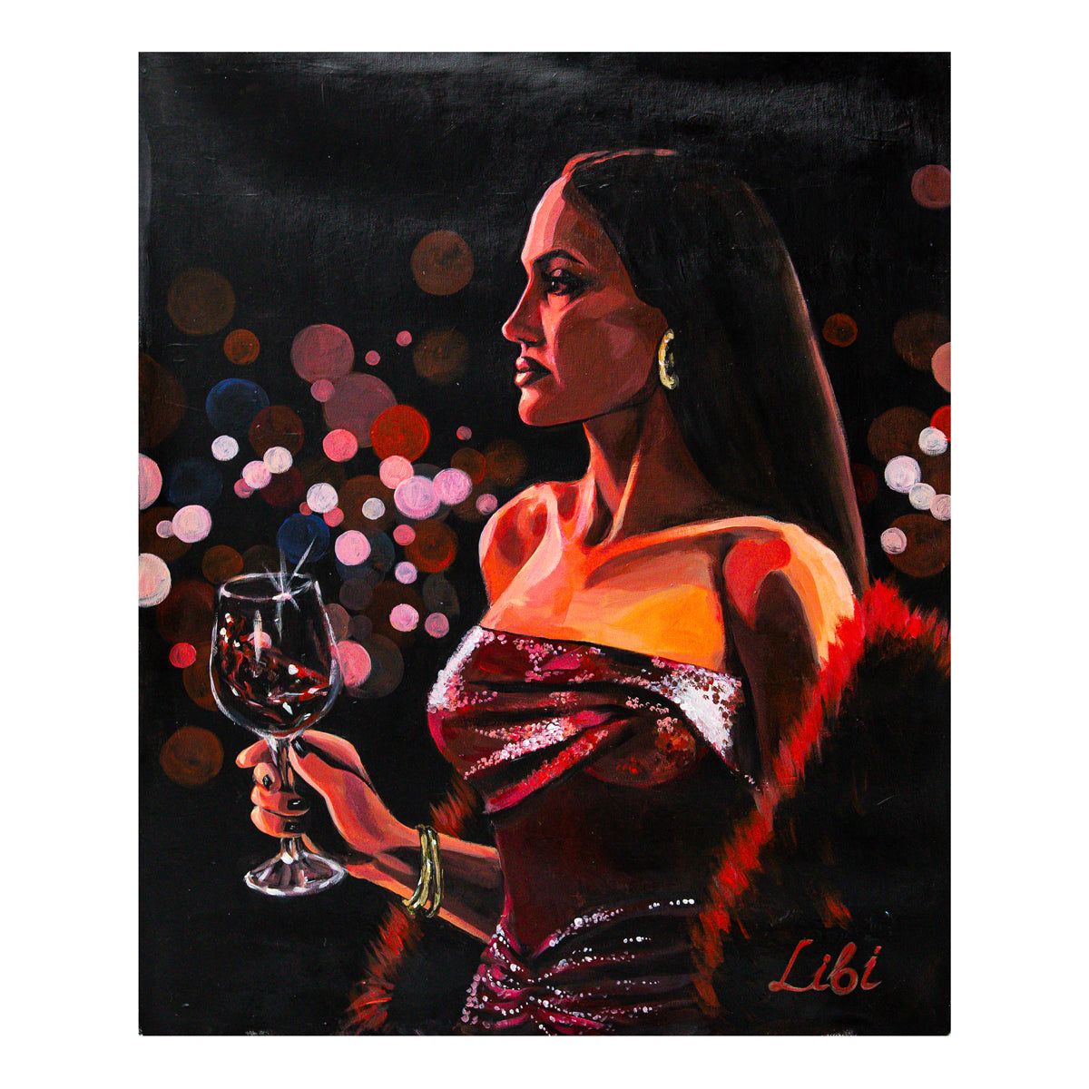 Libi- Original Acrylic on Canvas "Radiant Diva"