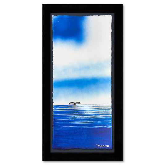 Wyland- Original Watercolor Painting on Deckle Edge Paper "Fluke"