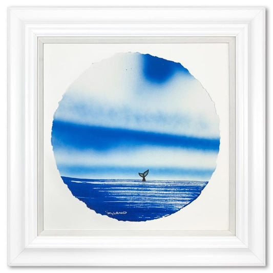 Wyland- Original Watercolor Painting on Deckle Edge Paper "Fluke"