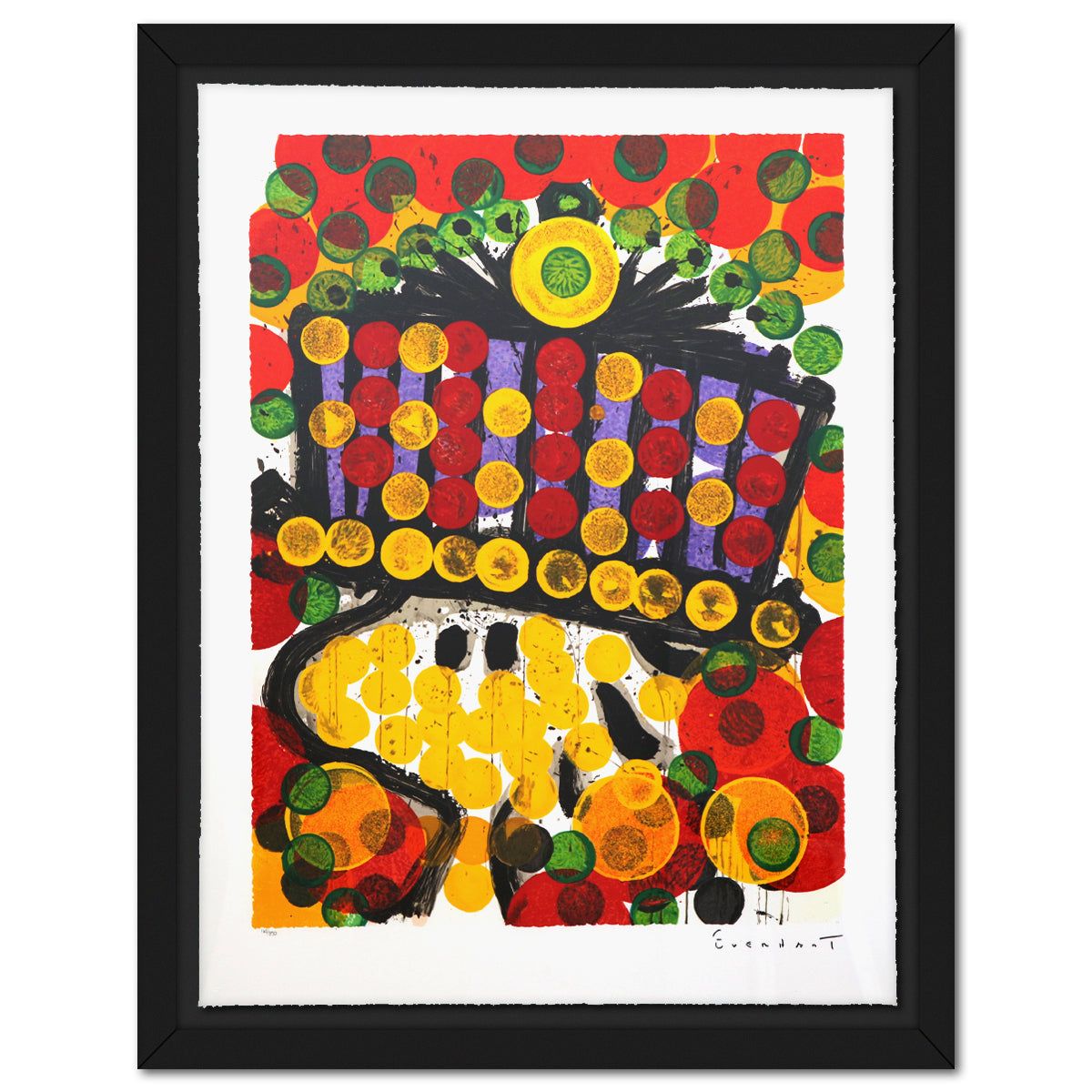 Tom Everhart- Hand Pulled Original Lithograph "Bird Of Paradise"