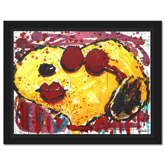Tom Everhart- Hand Pulled Original Lithograph "Very Cool Dog Lips in Brentwood"