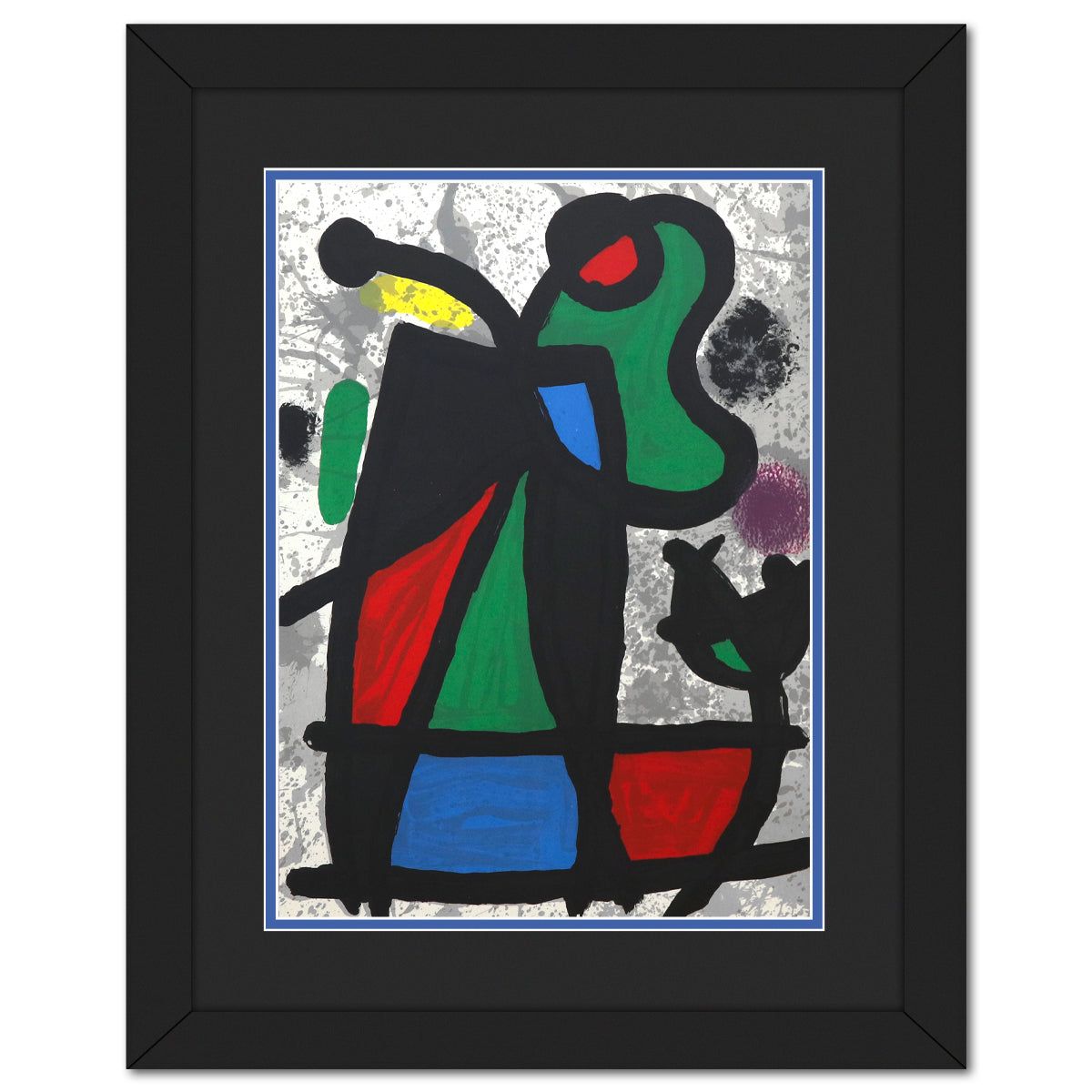 After Joan Miro- Lithograph on Rivoli paper "DLM186 - Composition II"