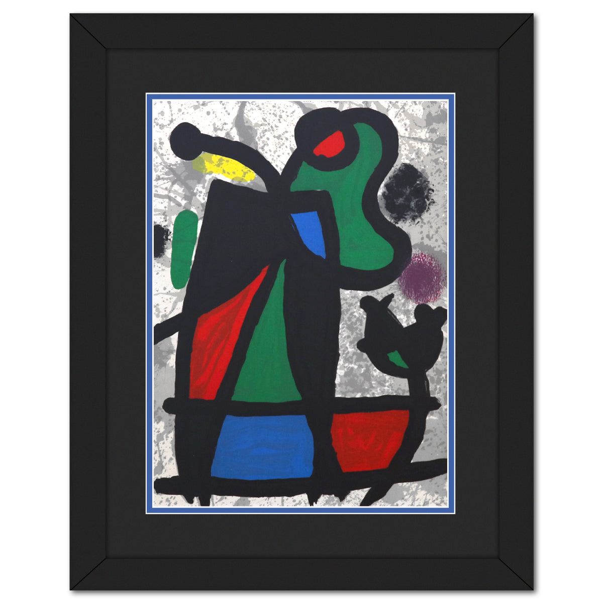 After Joan Miro- Lithograph on Rivoli paper "DLM186 - Composition II"