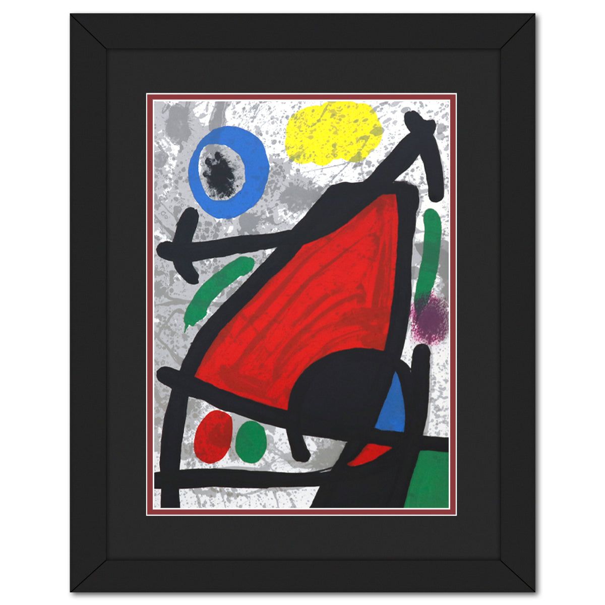 After Joan Miro- Lithograph on Rivoli paper "DLM186 - Composition IV"