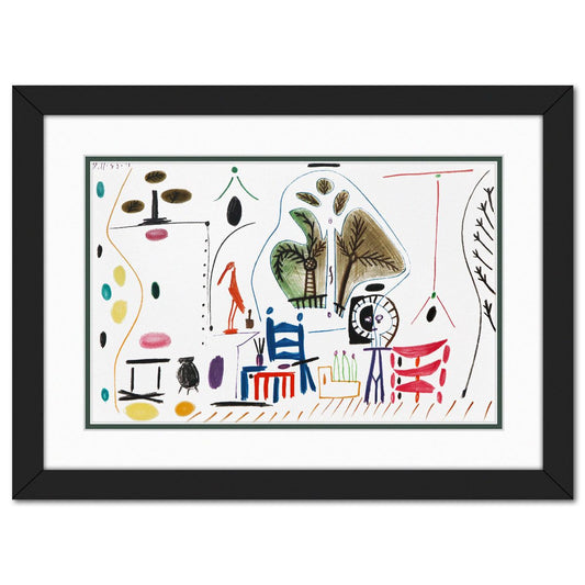 After Pablo Picasso- Lithograph on Rivoli paper "Carnet de Californie 28"