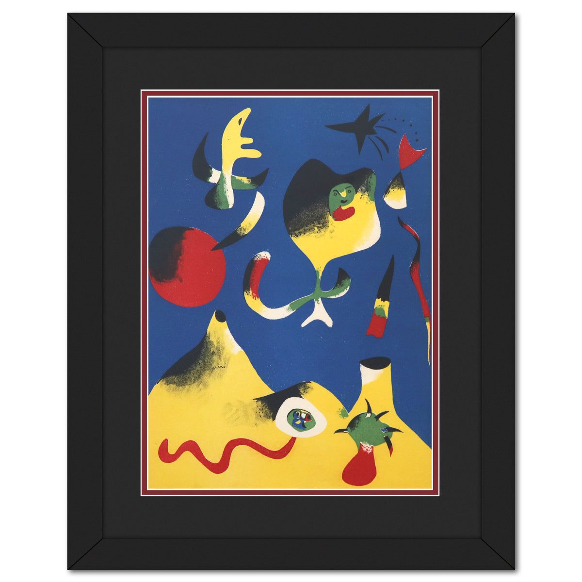 After Joan Miro- Stencil on Rivoli paper "L'air"