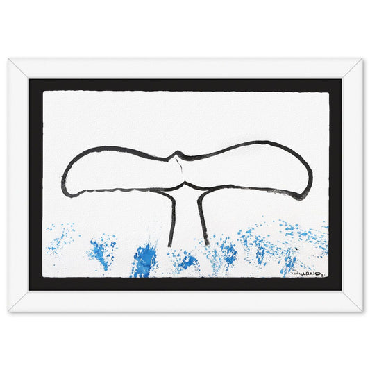 Wyland- Original Sumi Ink Painting "Whale Tail"
