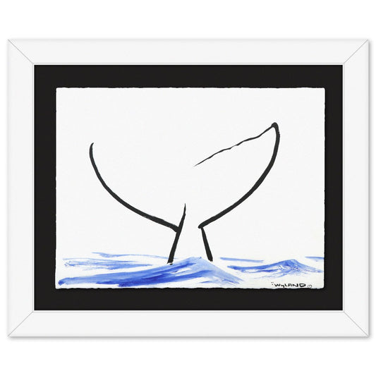Wyland- Original Sumi Ink Painting "Whale Tail"