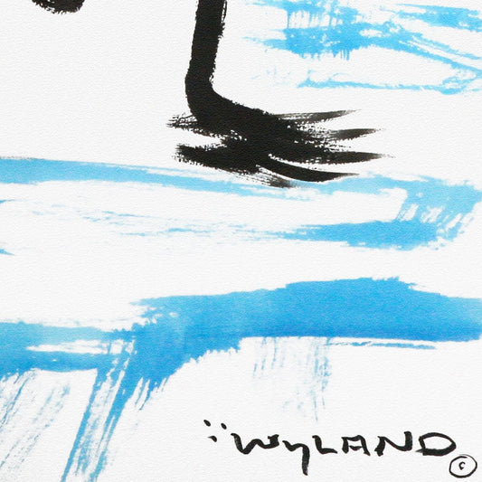 Wyland- Original Sumi Ink Painting "Penguin"