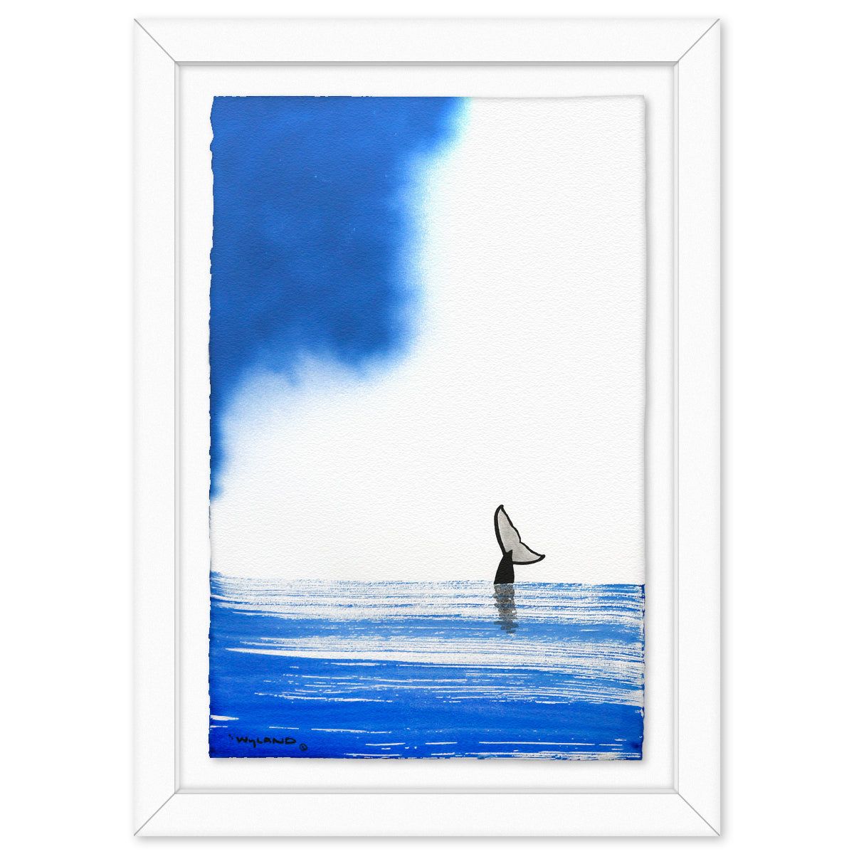 Wyland- Original Sumi Ink Painting "Whale Tail"