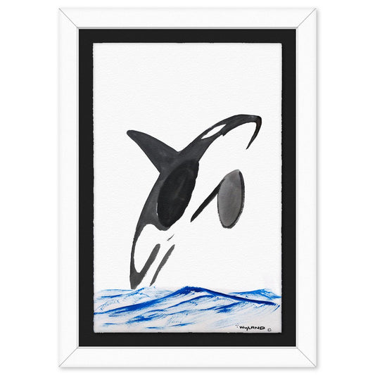 Wyland- Original Sumi Ink Painting "Orca"